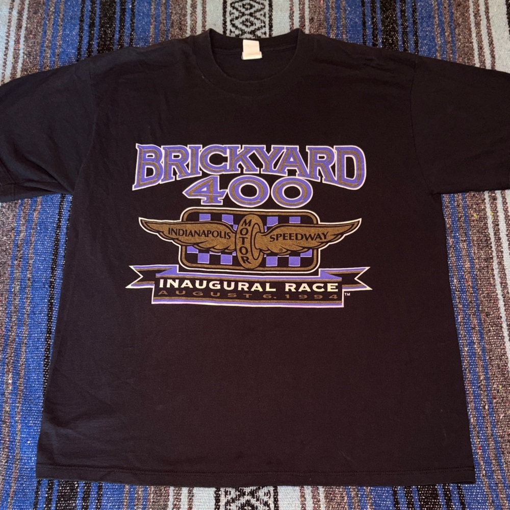 Vintage 90s Brickyard 400 Racing Tee Shirt
